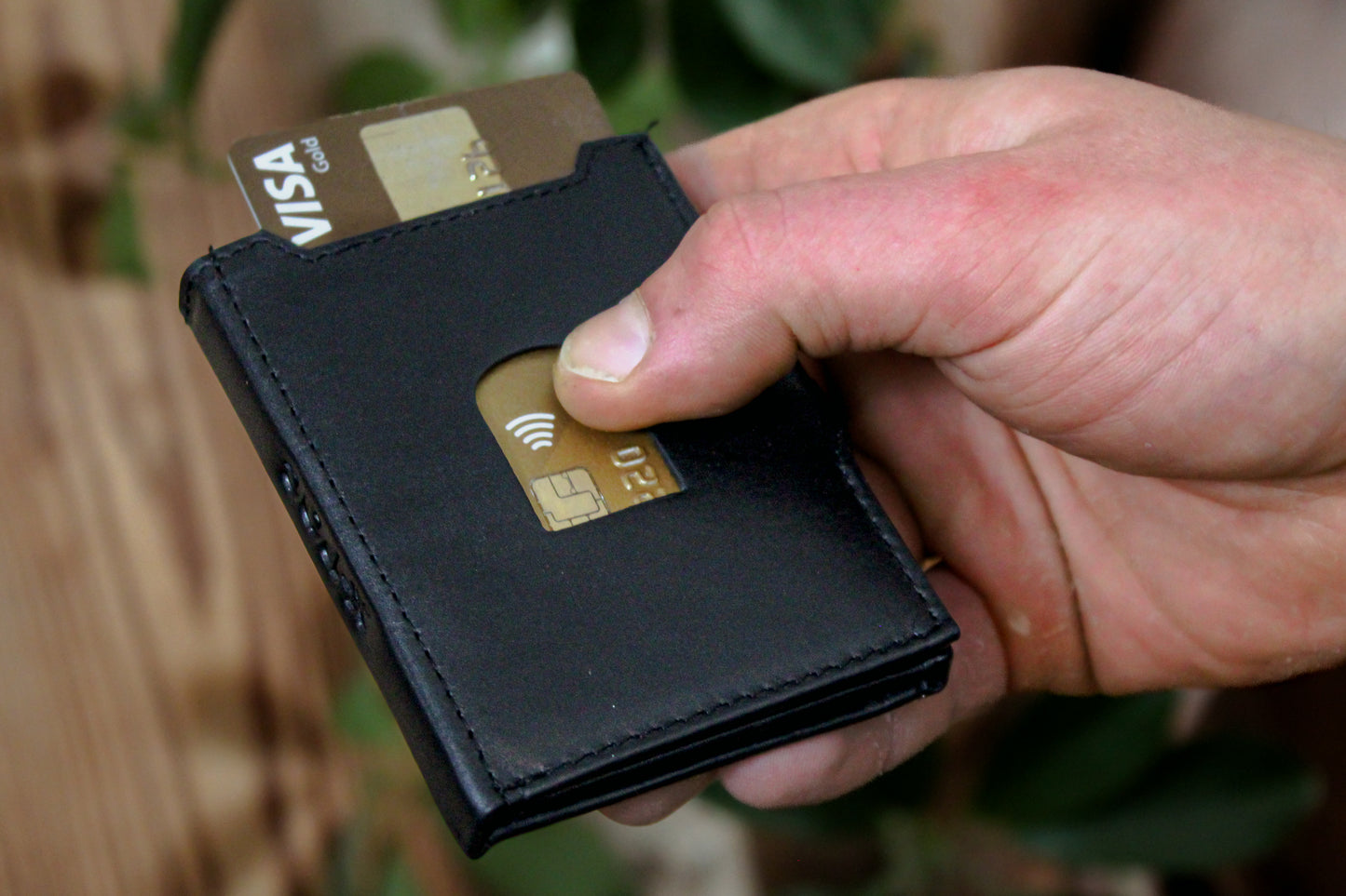 X-POC Kreditkartenhülle "Berg mit Namen" Personalisierbar